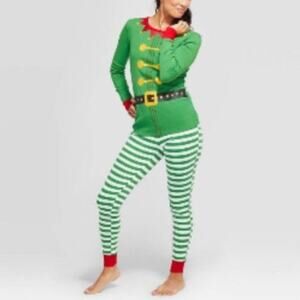 Wondershop Brand Women's Medium Elf Christmas Pajama Two Piece Set